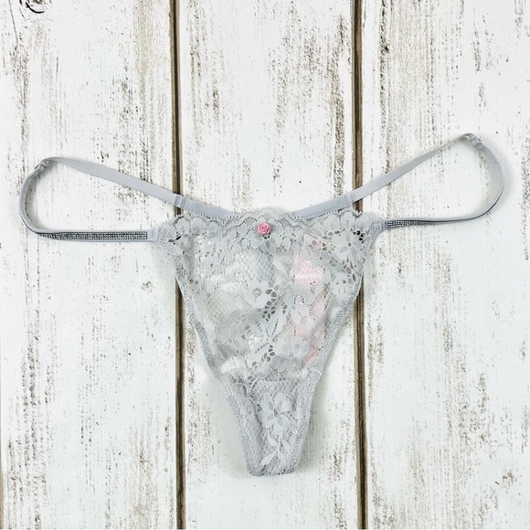 Victoria’s Secret Dream Angels Shine Strap V-String Thong Pantie Medium - Picture 2 of 8